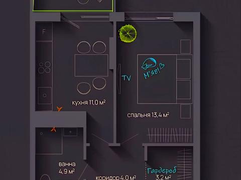 квартира по адресу Национальной Гвардии ул., 14а