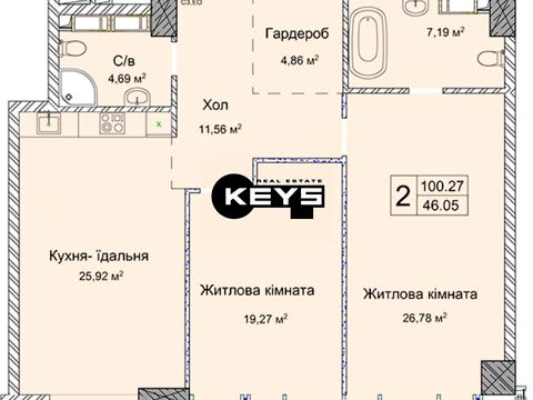 квартира за адресою Андрія Верхогляда вул. (Михайла Драгомирова), 1-20а