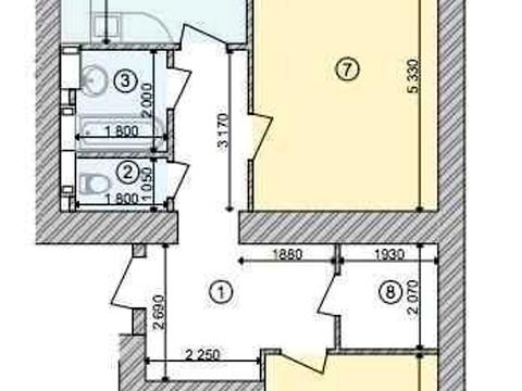 квартира по адресу Холодноярська ул. (Кайсарова), (Будинок 1)