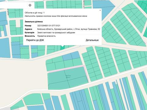 ділянка за адресою Травнева