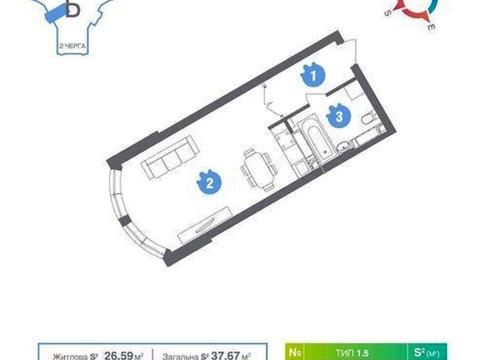 квартира по адресу Новополевая ул., 2 корп. 1