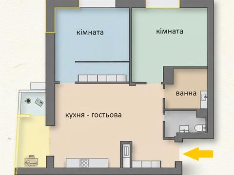 квартира за адресою Івана Виговського вул. (Маршала Гречка), 10-Д