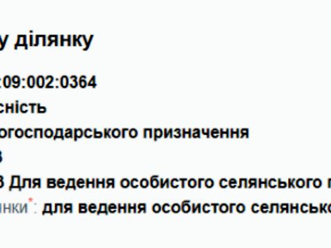 ділянка за адресою криворівня