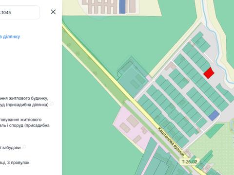участок по адресу Каштановая ул.