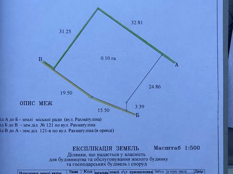 ділянка за адресою Рахматуліга, 123в