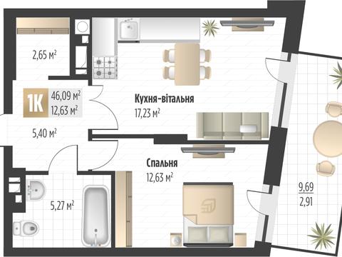 квартира по адресу Филиппа Орлика ул., 52