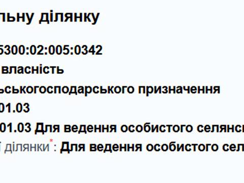 ділянка за адресою Дніпрова