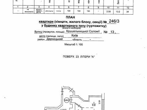 квартира за адресою Соломії Крушельницької вул., 13