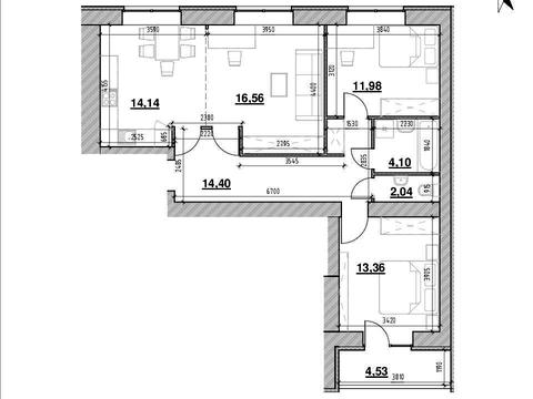 квартира за адресою Проектована Тролейбусна вул., 1