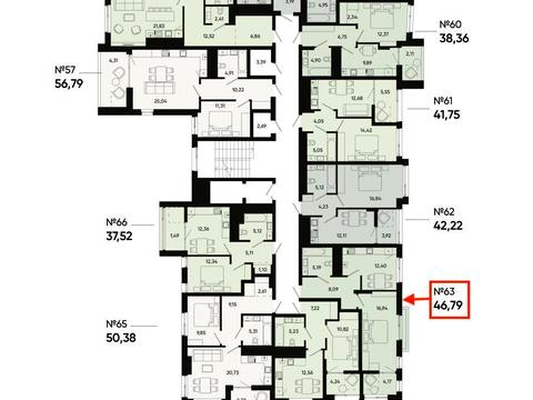 квартира по адресу Раковского ул., 25А