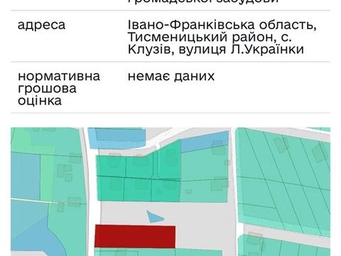 ділянка за адресою с. Клузів, 