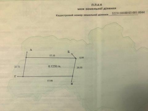 ділянка за адресою с. Таценки, Лісова