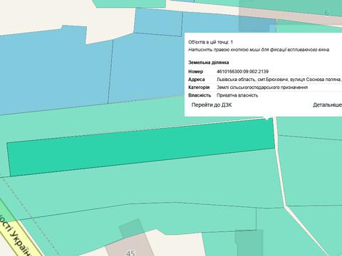 ділянка за адресою Соснова Поляна вул.