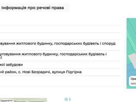 ділянка за адресою с. Нові Безрадичі, підгірна