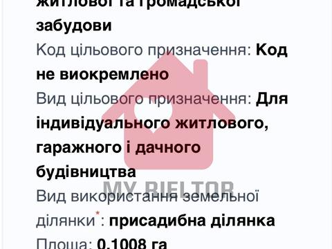 участок по адресу Центральна