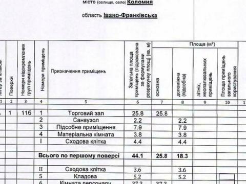 комерційна за адресою Коломия, Миколи Леонтовича вул., 116