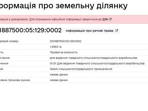 участок по адресу 