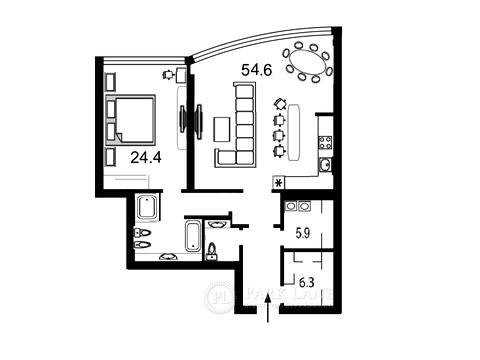 квартира за адресою Кловський узвіз (Кловський), 7