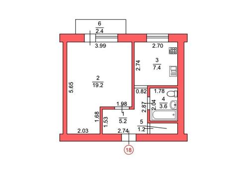 квартира по адресу Молодёжи просп., 23