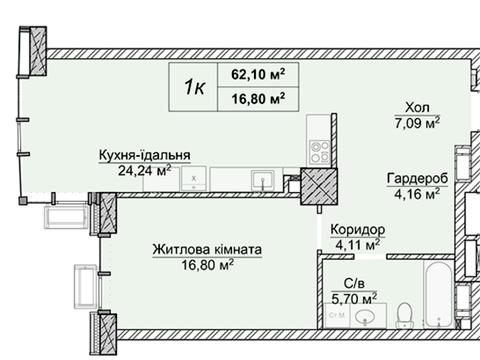 квартира по адресу Андрея Верхогляда ул. (Михайла Драгомирова), 7