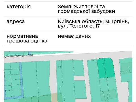 ділянка за адресою Академіка Ромоданова вул. (Льва Толстого)