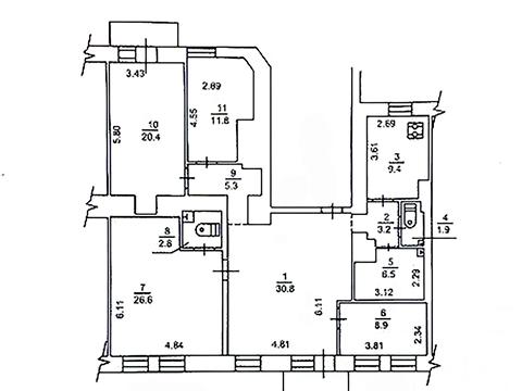 квартира по адресу Саксаганского ул., 42