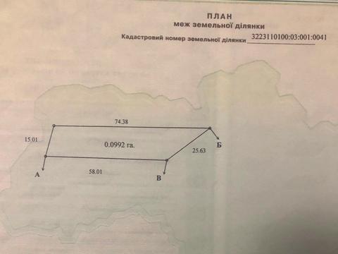 ділянка за адресою с. Таценки, Лісова