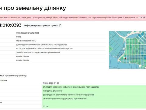 участок по адресу 
