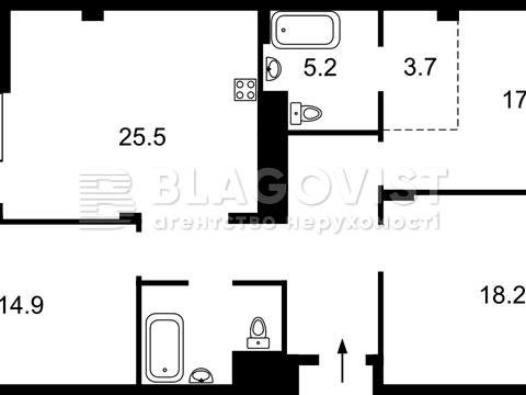 квартира по адресу Гарета Джонса ул. (Сімʼї Хохлових), 12