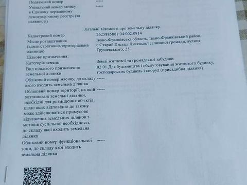 участок по адресу Грушевського