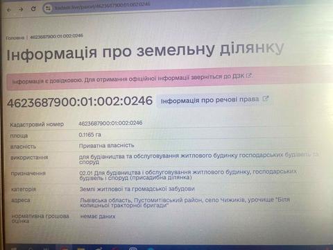 ділянка за адресою 