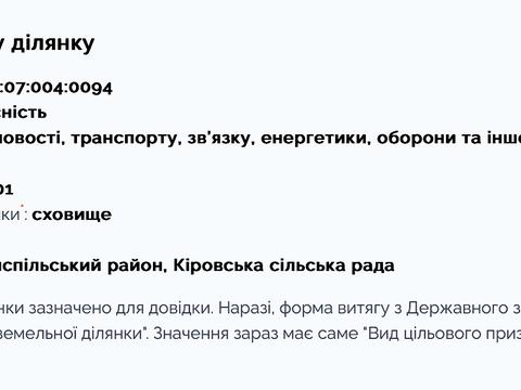 участок по адресу Центральна вул., 5