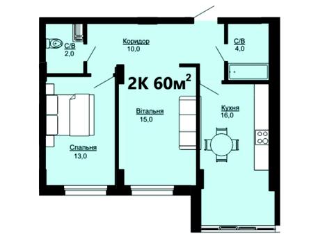 квартира за адресою Хіміків вул., 28 к16-18
