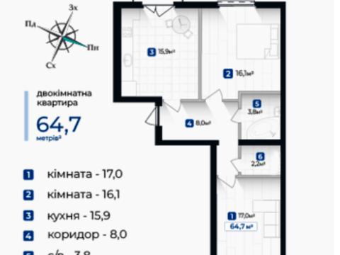 квартира за адресою Молодіжна вул., 53