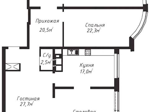квартира по адресу Литературная ул., 12а, к.1