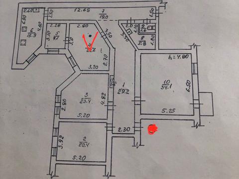 комната по адресу Спиридоновская ул., 8