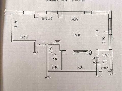 квартира по адресу набережна Перемогі, 68а