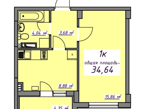 квартира за адресою смт. Авангард, Торгова вул., 13