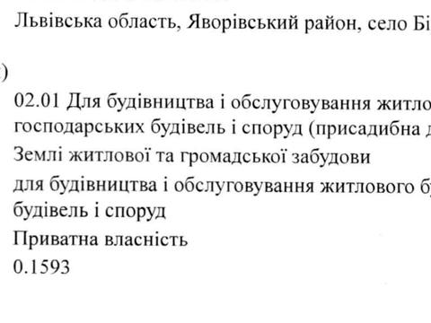 ділянка за адресою Львівська