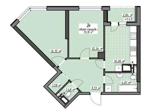 квартира по адресу Академіка Глушка, 17а