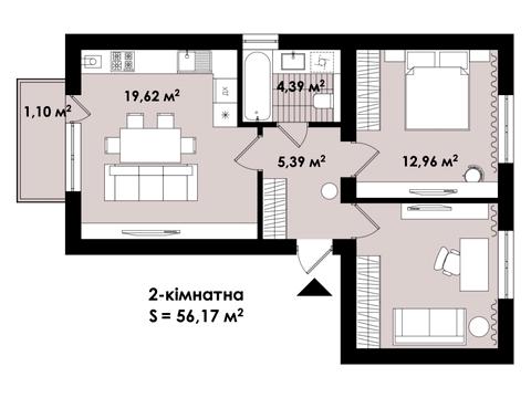 квартира по адресу Назара Небожинского ул. (Павлюченка), 6