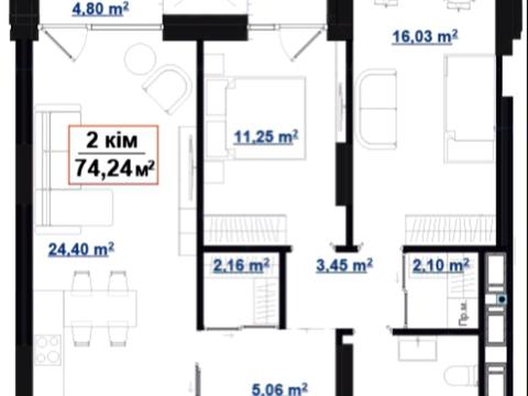 квартира за адресою Гетьмана Петра Дорошенка вул., 19