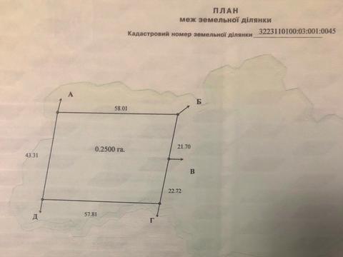 ділянка за адресою с. Таценки, Лісова