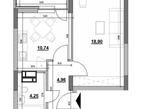 квартира за адресою Повітряних Сил просп. (Повітрофлотський), 56