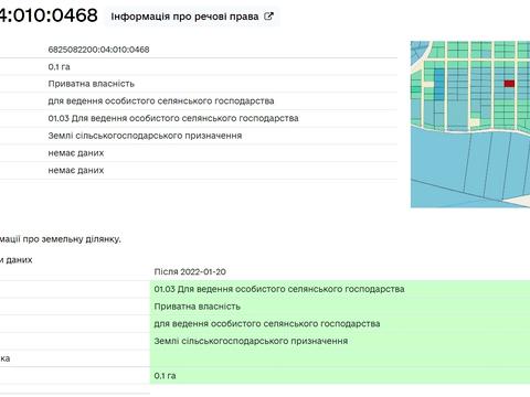 ділянка за адресою СТ Грузевицький-1