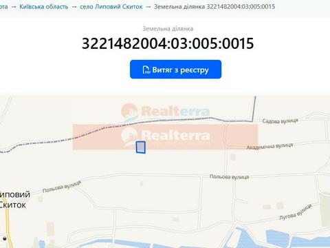участок по адресу с. Липовый Скиток, Бобринецька