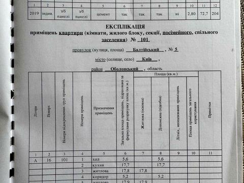 квартира за адресою Балтійський пров., 5