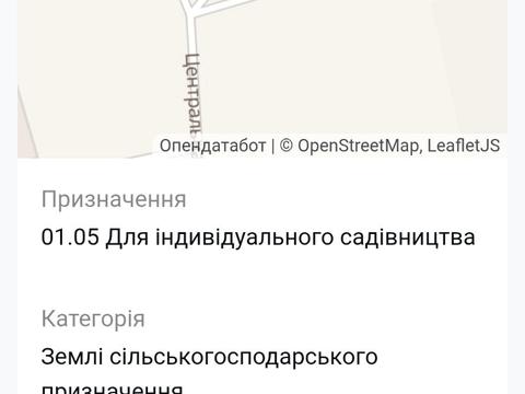 ділянка за адресою с. Новосілки, Центральна