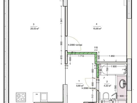 квартира по адресу Вильгельма Котарбинского ул. (Миколи Кравченка), 24