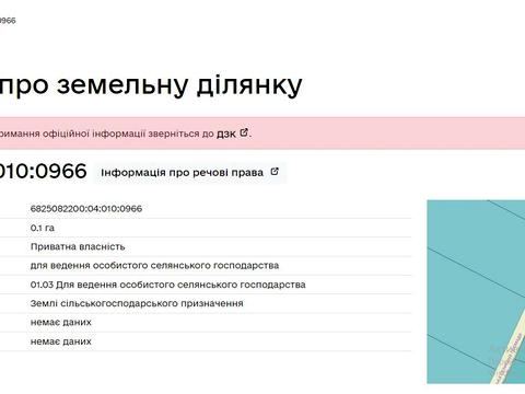 ділянка за адресою 